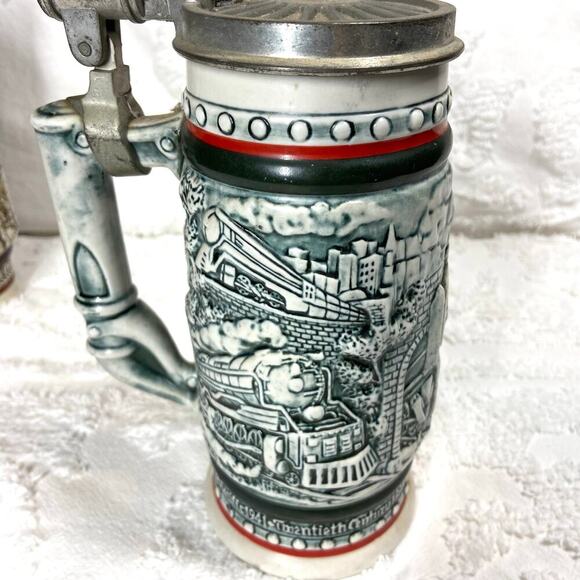 VINTAGE AVON Collector's Stein Mugs Handcrafted in Brazil Lot of 2 1980 and 1982 - Picture 7 of 9